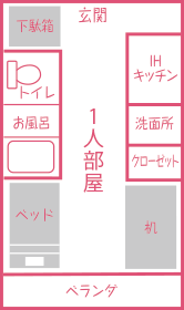 第1学生寮間取り